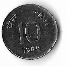 Moneda 10 paise 1989 - India foto