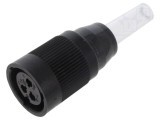 Conector circular BINDER 690 3 pini 250V 10A mufă mamă IP40 lipire
