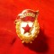 Distinctie - Insigna Militara URSS Granicer - Garda Militara , h=4,7cm (email alb neuniform)