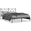Cadru de pat metalic cu tablie, negru, 140x200 cm GartenMobel Dekor, vidaXL