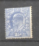 Great Britain 1911 King Edward VII Mi.107B K.15:14 cut on top MH AM.393, Nestampilat