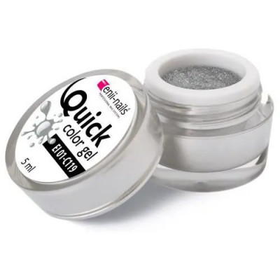 ENII Gel colorat LED/UV Quick Color - Silver, 5ml foto