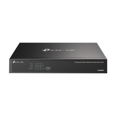 NVR 4K, 8 canale max. 8MP, 8 porturi PoE, Buget PoE 53W, Audio IN/OUT, 1 x SATA, 1U - TP-Link VIGI VIGINVR1008H-8P foto