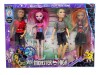 Set 4 Papusi Monster High, 27 cm, Plastic, Articulatii Flexibile, Multicolor, Fete, 3 ani+