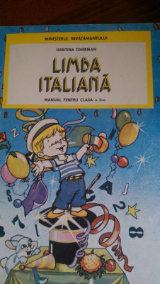 Limba italiana Manual pentru clasa 2 Haritina Gherman 1994 foto
