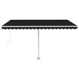 Cumpara ieftin Copertina autonoma retractabila manual, antracit, 400x350 cm