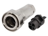 Conector circular mufă mamă PIN: 2 Buccaneer 7000 nichelat