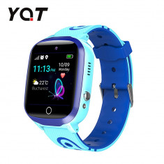 Ceas Smartwatch Pentru Copii YQT Q13 cu Functie Telefon, Localizare GPS, Istoric traseu, Apel de Monitorizare, Camera, SOS, Joc Matematic, Albastru, C foto