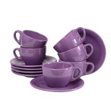 Set 6 cești Mov cu farfurie de 170 ml, Cesiro