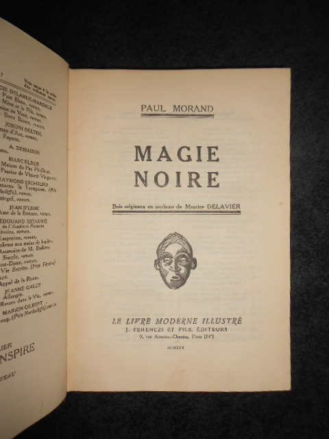 MAGIE NOIRE  Paul Morand