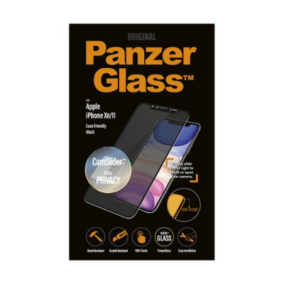 PanzerGlass - Geam Securizat Case Friendly CamSlider Privacy pentru iPhone XR ?i 11, black foto