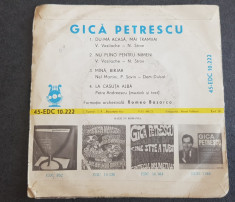 Gica Petrescu, disc single vinil foto