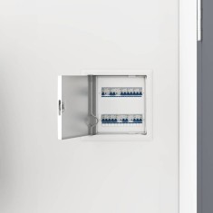 vidaXL Panou de Acces 2 pcs Alb 20 x 20 cm Oțel