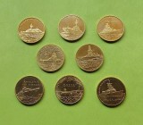 P4 Polonia 2 zloti set 6 buc Polish Navy Ships UNC, livrare in cartonase