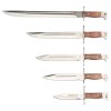 Set 5 cutite de vanatoare DEPOX&reg;, Ak Undercover, otel inoxidabil, maro, teaca inclusa