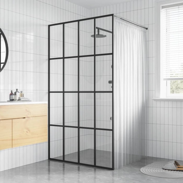 vidaXL Paravan duș walk-in, 118x190 cm, sticlă securizată transparentă