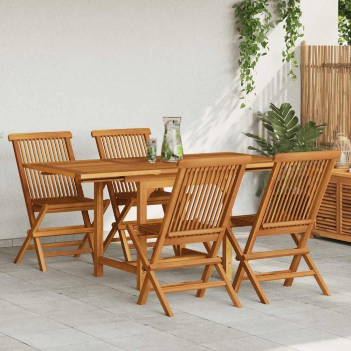 vidaXL Set mobilier grădină, 5 piese, lemn masiv de tec 3059593