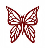 Cumpara ieftin Sticker decorativ Fluture, Visiniu, 60 cm, 1156ST-13, Oem