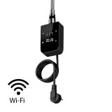 &Icirc;ncălzitor cu cartuș Wifi pentru uscător de prosoape cu termostat digital 800W negru