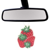 Odorizant Auto CMCLASS Căpșuni, Forma Căpșună, Roșu, Textil, Agățat Oglinda Retrovizoare