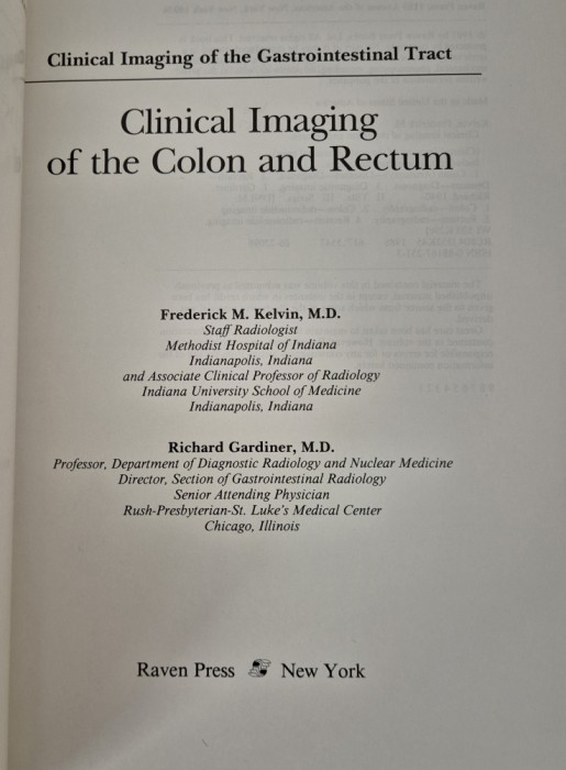 Medicina Radiologie Frederick M Kelvin Clinical imaging of the colon and rectum
