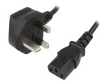 Cablu Alimentare 3x0.75mm2 IEC C13 1.5m Negru