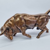 Statueta taur din cupru, bronz vechi, vintage