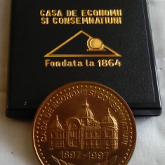 CEC - Casa de economii si Consemnatiuni - Medalie SUPERBA in cutie originala