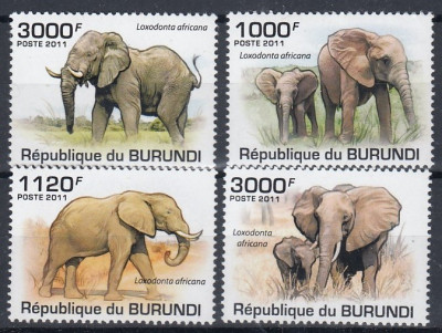 Burundi - ELEFANTI - MNH foto