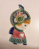 Placa ceramica decor perete, fetita, Made in Italy, 16cm x 10cm