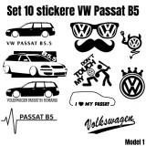 Cumpara ieftin Set 10 Stickere Volkswagen Passat B5, Oem