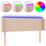 Cumpara ieftin Tablie de pat cu LED cappuccino 147x16x78/88 cm piele ecologica