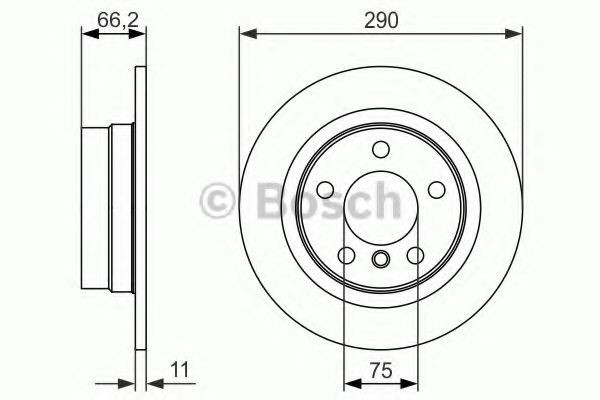 Disc frana BMW Seria 1 (F20) (2010 - 2016) BOSCH 0 986 479 043