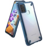 Husa TPU Ringke Fusion X pentru Samsung Galaxy A21s, Albastra FUSG0060