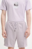 HUGO pantaloni scurți bărbați, culoarea violet, 50534647