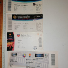 LOT 4 BILET MECI FOTBAL STEAUA - DINAMO