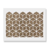 Cumpara ieftin Sablon Perete vopsire, tencuiala 900x600x0.7mm Hexagon Illusion Refolosibil, model MXSP7110