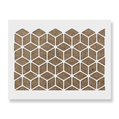 Sablon Perete vopsire, tencuiala 900x600x0.7mm Hexagon Illusion Refolosibil, model MXSP7110 foto