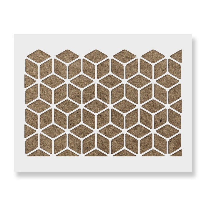 Sablon Perete vopsire, tencuiala 900x600x0.7mm Hexagon Illusion Refolosibil, model MXSP7110