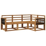 vidaXL Set de canapele de exterior 4 pcs natural Lemn Solid de Acacia 3385170