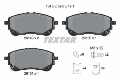 TEXTAR 2614901 Q+ set placute frana,frana disc foto