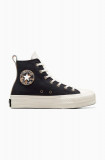 Converse teniși Chuck Taylor All Star Lift femei, culoarea negru, A05257C