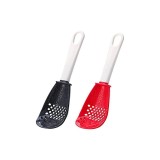 Set de 2 ustensile de bucatarie pentru gatit Pipihome, plastic, alb/negru/rosu, 23 x 7,5 cm