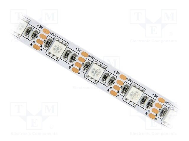 Bandă LED RGB 5050 60 LED/m 12W/m 10mm IP20 IPIXEL LED