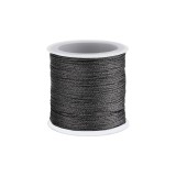 Snur impletit cu lurex Crisalida, diametru 0,3 mm, lungime 50 m, Gri antracit