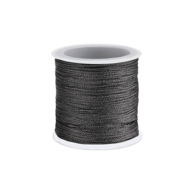 Snur impletit cu lurex Crisalida, diametru 0,3 mm, lungime 50 m, Gri antracit foto