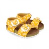 Sandale Copii Garvalin Amarillo, Piele Eco, Talpa Flexibila, Brant Antibacterian, Marimea 25, Barefoot