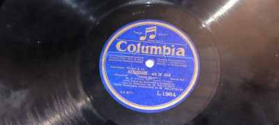 placa ebonita pt. gramofon patefon COLUMBIA LA TRAVIATA HERODIADE foto