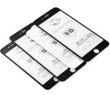 Folie de Protectie pentru iPhone 7 PLUS din Sticla Securizata 9H, model 5D pe tot ecranul, Alb