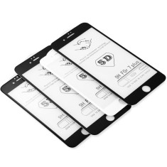 Folie de Protectie pentru iPhone 7 PLUS din Sticla Securizata 9H, model 5D pe tot ecranul, Alb
